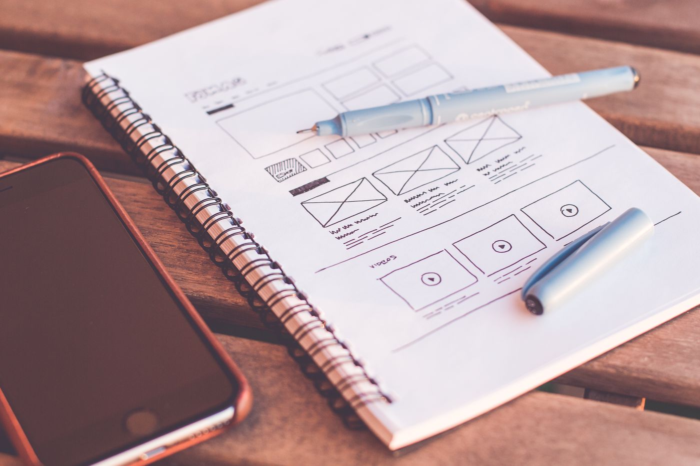 Digital interface design on a screen