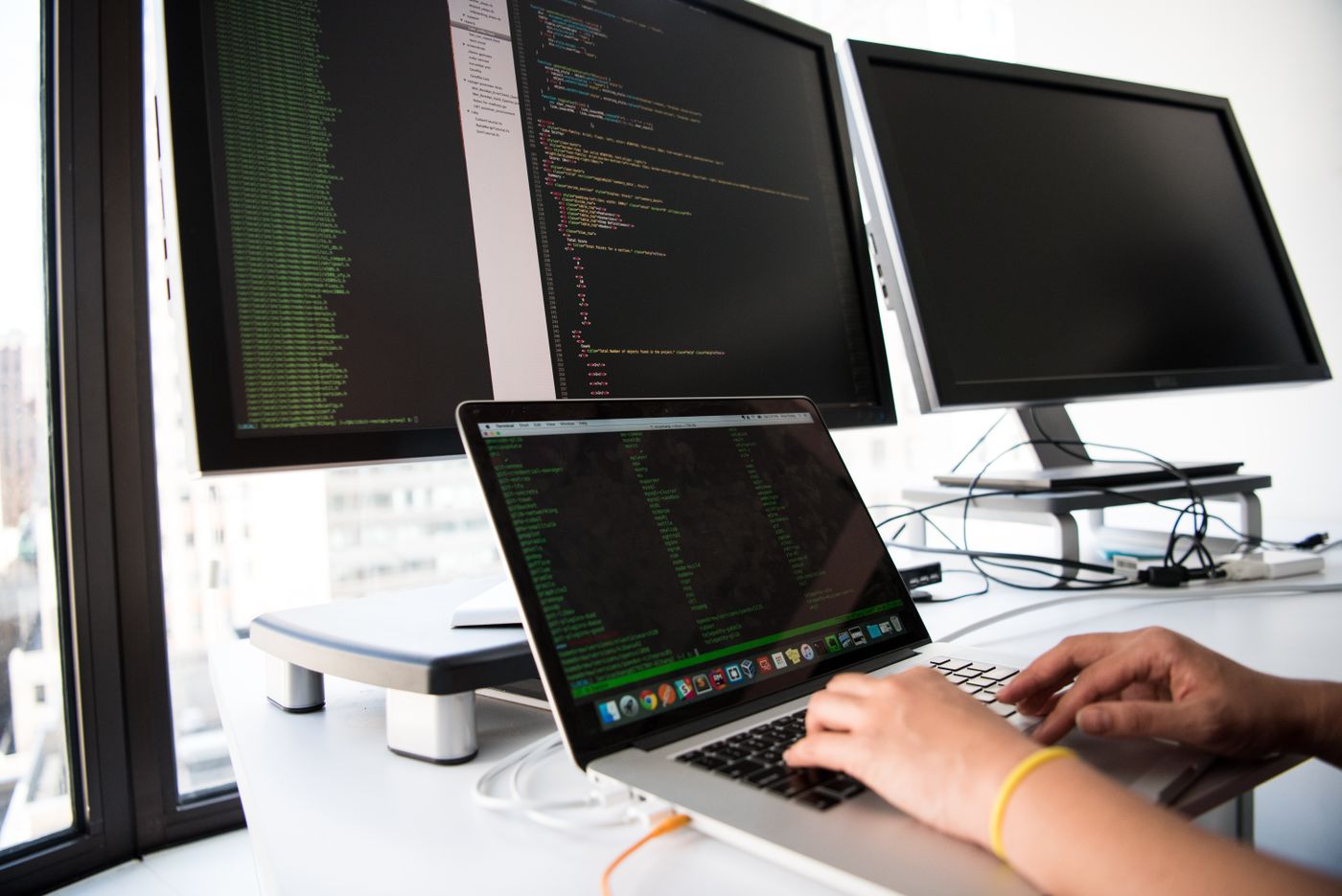 Software development at a computer